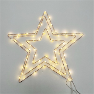 Stjerne med lyskæde – diameter 15, 20, 25 eller 30 cm